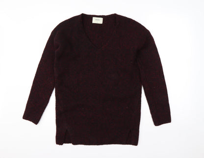 Womens UK Size S Papaya Red Pullover Jumper