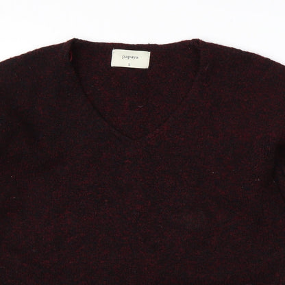 Womens UK Size S Papaya Red Pullover Jumper