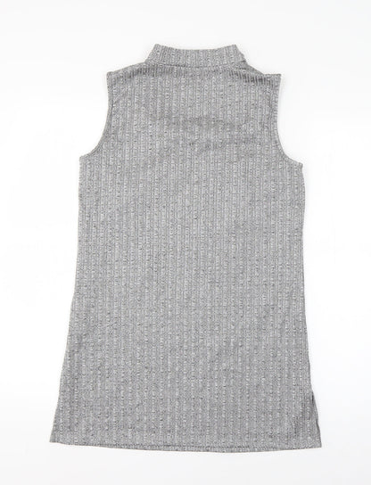 Nutmeg Womens Grey  Polyester T-Shirt Dress  Size 10  Collared