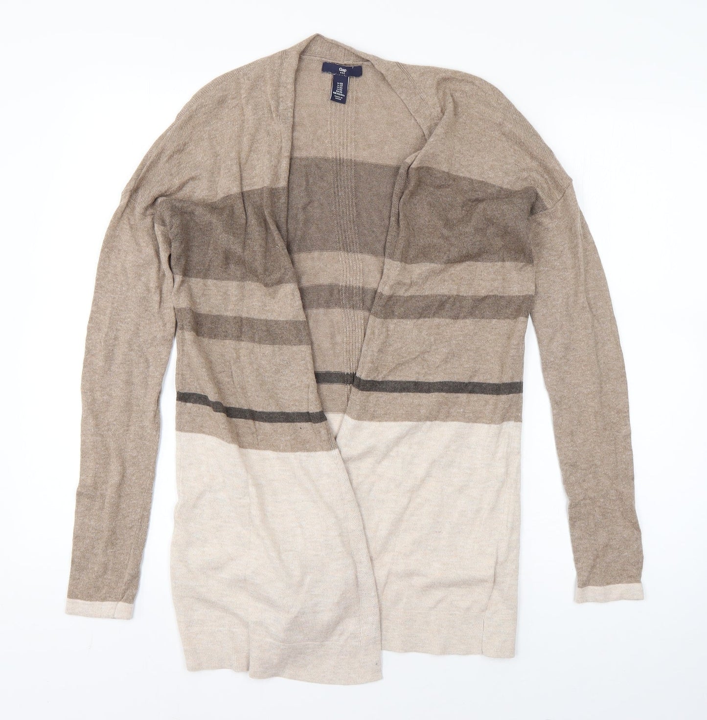 Gap Womens Brown Round Neck  Cotton Cardigan Jumper Size XS