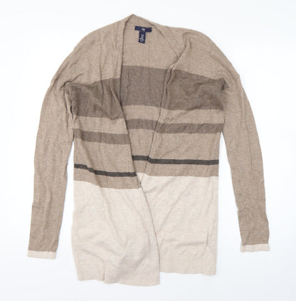 Gap Womens Brown Round Neck  Cotton Cardigan Jumper Size XS