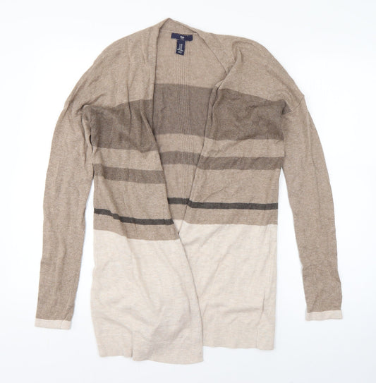 Gap Womens Brown Round Neck  Cotton Cardigan Jumper Size XS