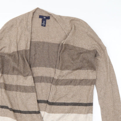 Gap Womens Brown Round Neck  Cotton Cardigan Jumper Size XS