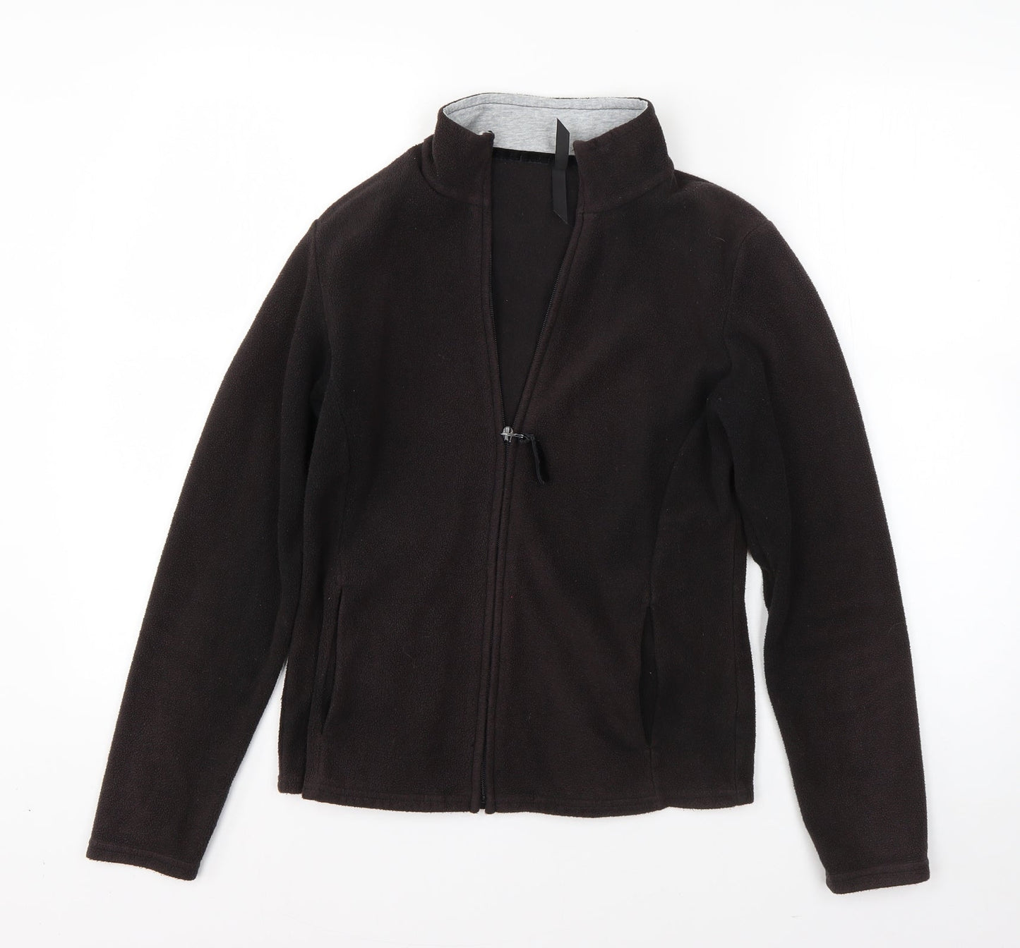 Womens UK Size 8 M&S Black Full Zip Jumper