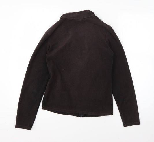 Womens UK Size 8 M&S Black Full Zip Jumper