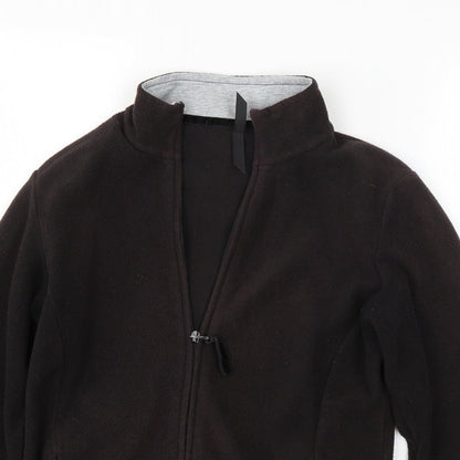 Womens UK Size 8 M&S Black Full Zip Jumper