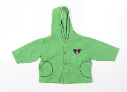 Mothercare Girls Green  Polyester Pullover Jumper Size 9-12 Months