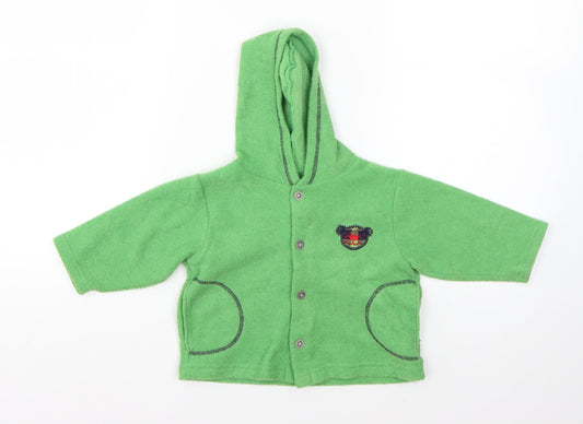 Mothercare Girls Green  Polyester Pullover Jumper Size 9-12 Months