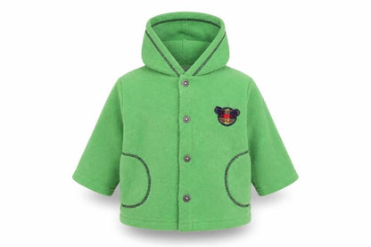 Front view of Mothercare girls’ green polyester jumper, size 9-12, months