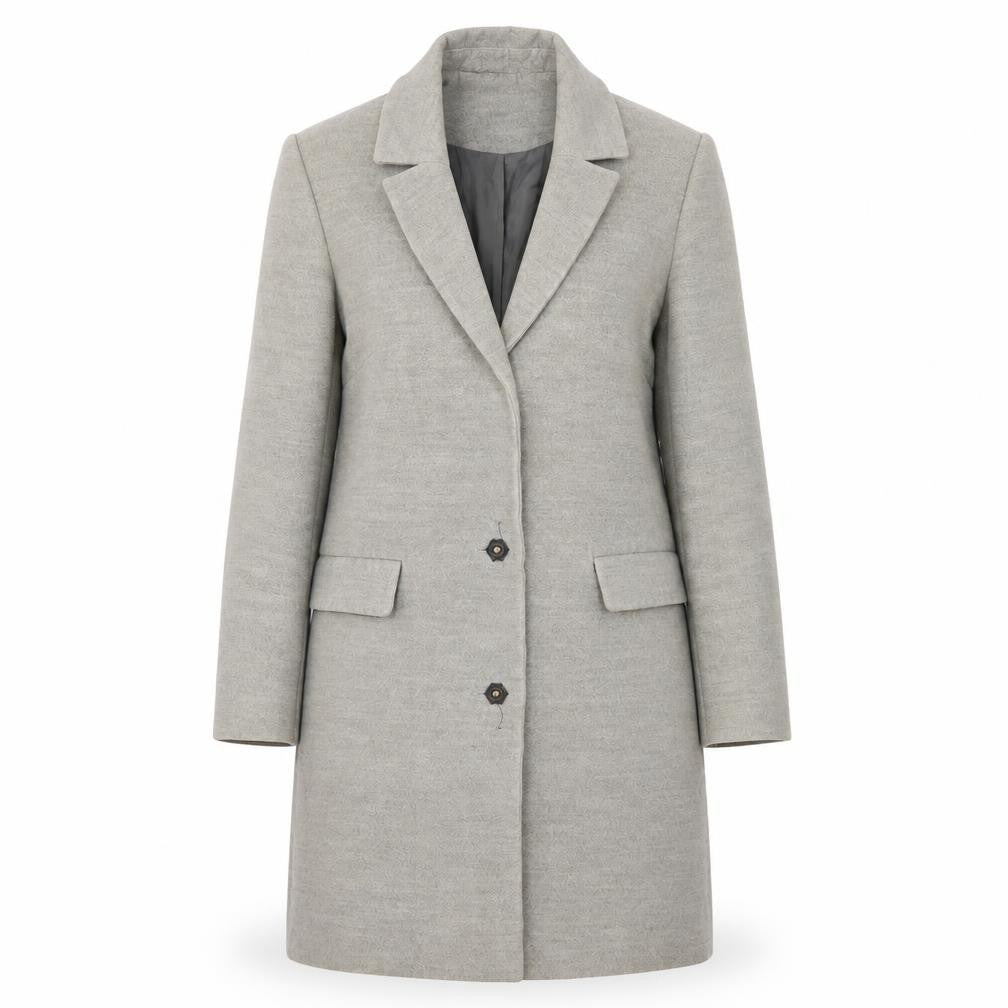 Womens UK Size 6 Topshop Grey Overcoat