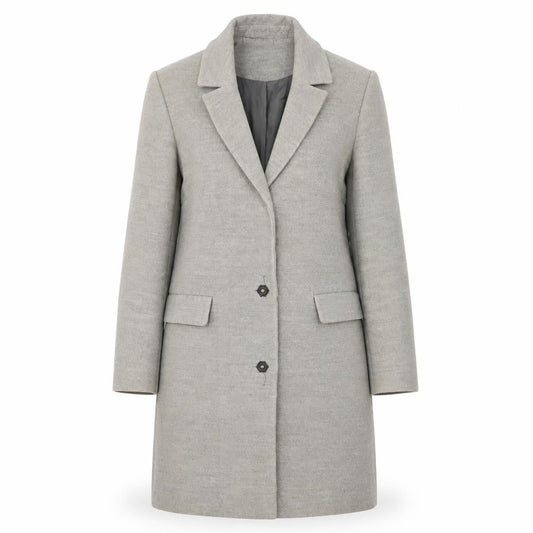 Womens UK Size 6 Topshop Grey Overcoat