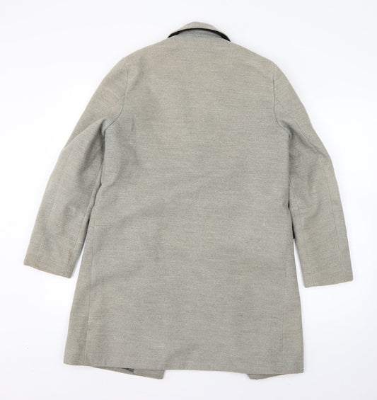 Womens UK Size 6 Topshop Grey Overcoat