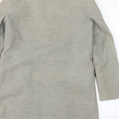Womens UK Size 6 Topshop Grey Overcoat