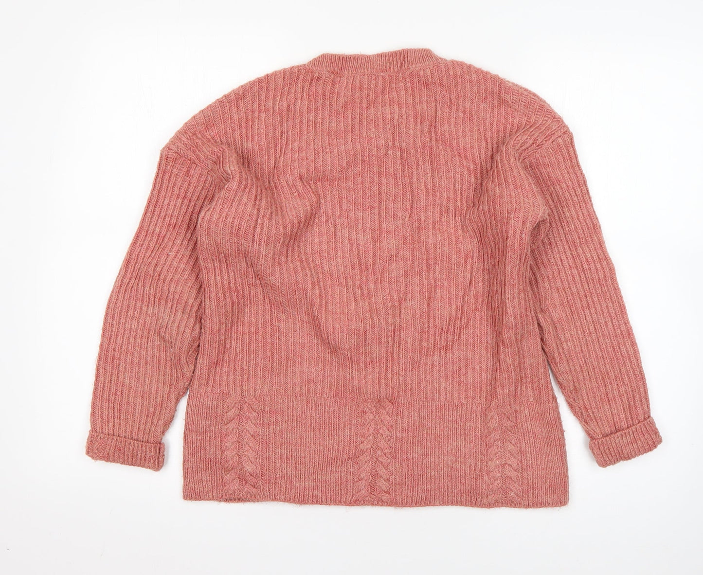 George Womens Pink Round Neck  Acrylic Pullover Jumper Size 8