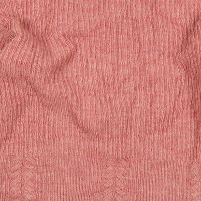 George Womens Pink Round Neck  Acrylic Pullover Jumper Size 8