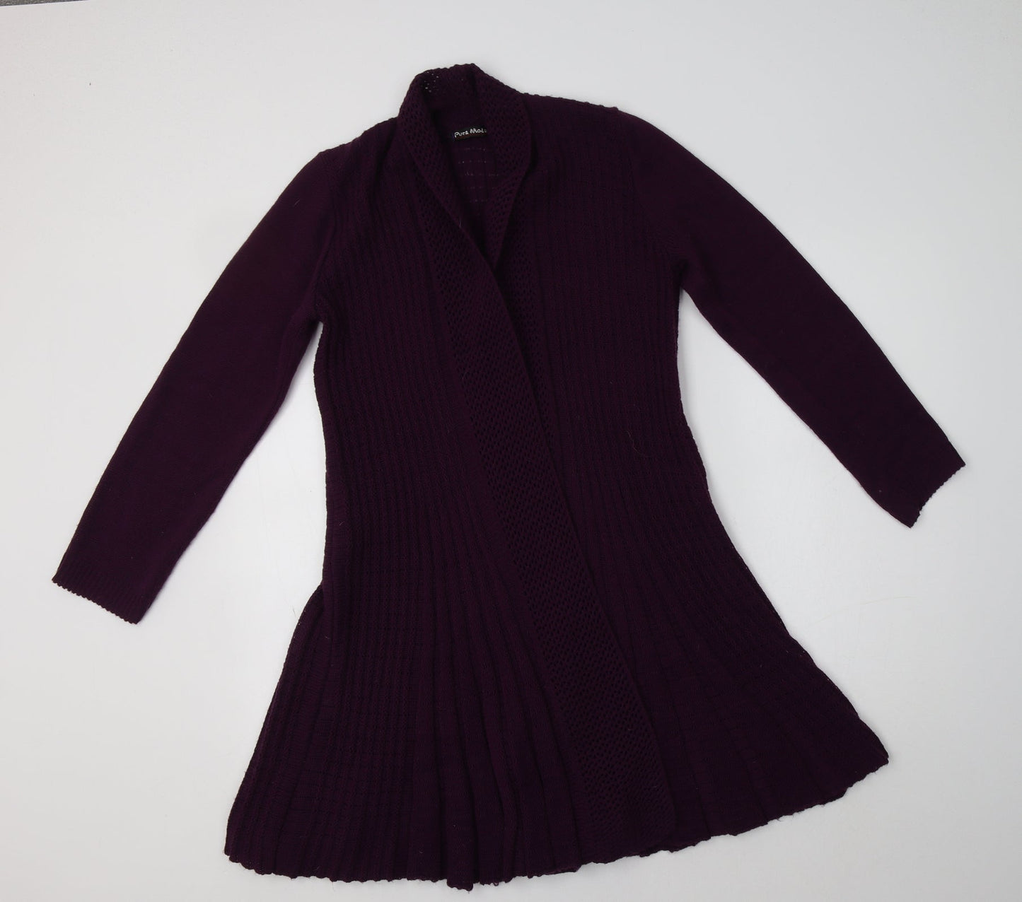 Womens UK Size S Pura Moda Purple Cardigan Jumper