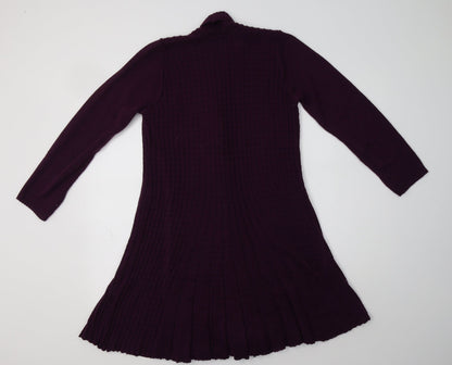 Womens UK Size S Pura Moda Purple Cardigan Jumper