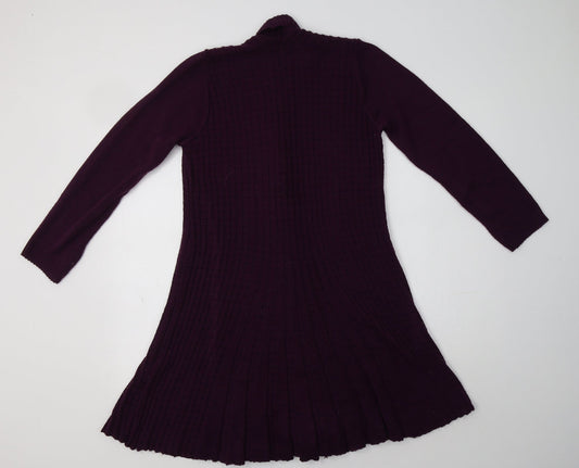 Womens UK Size S Pura Moda Purple Cardigan Jumper
