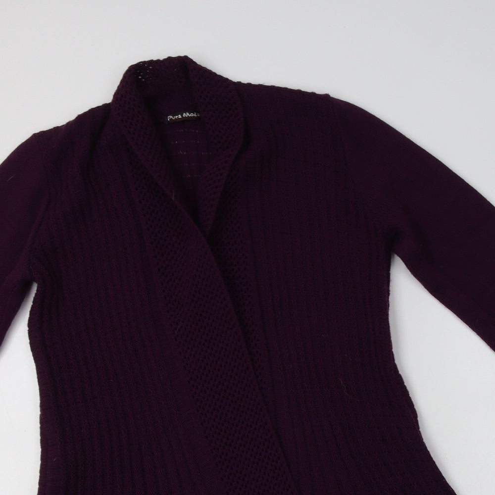 Womens UK Size S Pura Moda Purple Cardigan Jumper