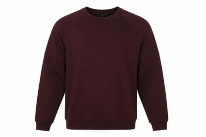 Front view of Very men’s purple cotton pullover sweatshirt, size L