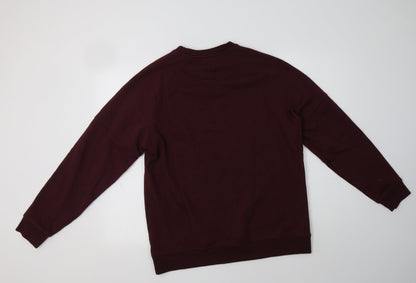 Very Mens Purple  Cotton Pullover Sweatshirt Size L