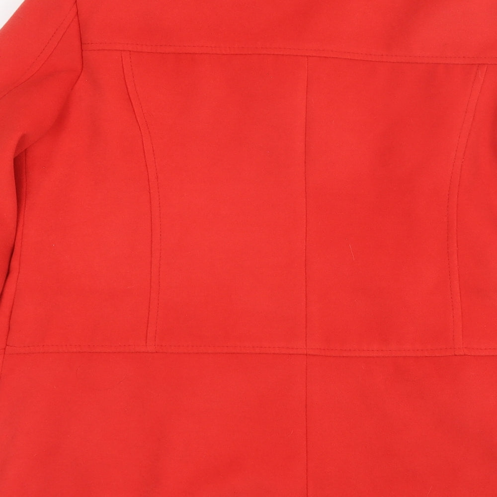 Womens UK Size 14 Dorothy Perkins Red Pea Coat