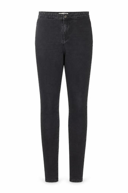 Front view of Denim & Co. women’s black cotton skinny jeans, size UK 10, 29-inch leg regular