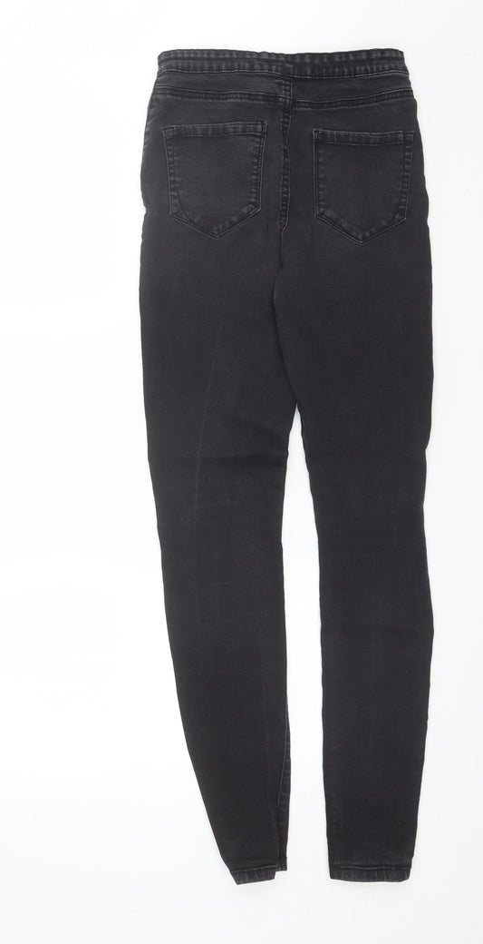 Denim & Co. Womens Black  Cotton Skinny Jeans Size 10 L29 in Regular