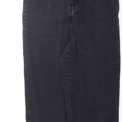Denim & Co. Womens Black  Cotton Skinny Jeans Size 10 L29 in Regular