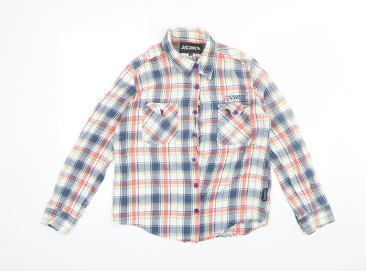 Mens UK Size M d'shea Blue  Button-Up Long Sleeve Casual Shirt