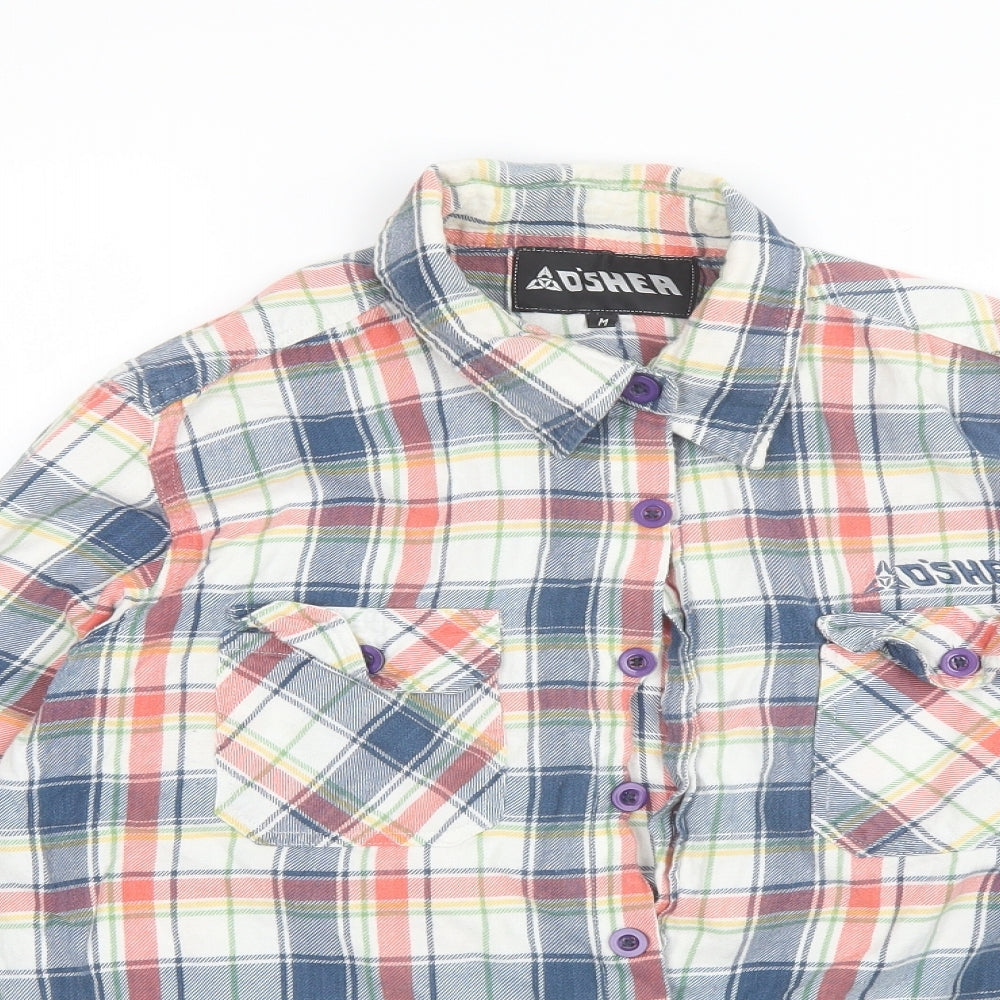Mens UK Size M d'shea Blue  Button-Up Long Sleeve Casual Shirt