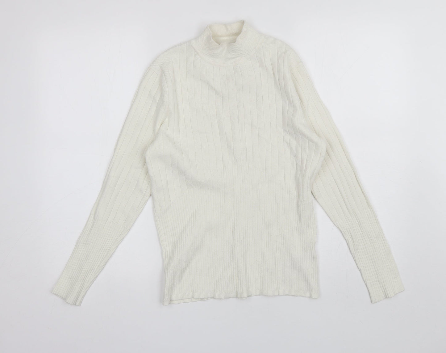 Womens UK Size 12 Marks and Spencer White Pullover Jumper