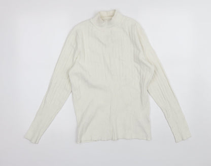 Womens UK Size 12 Marks and Spencer White Pullover Jumper
