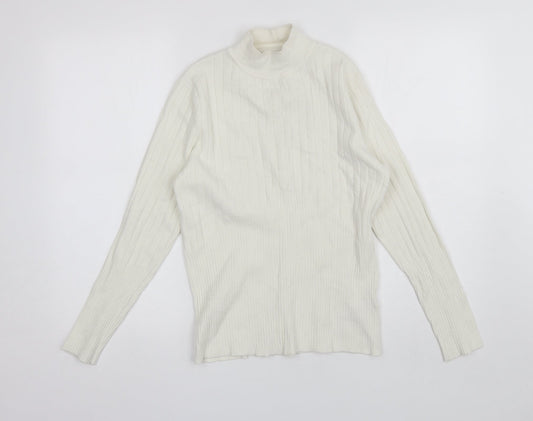 Womens UK Size 12 Marks and Spencer White Pullover Jumper