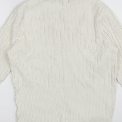 Womens UK Size 12 Marks and Spencer White Pullover Jumper