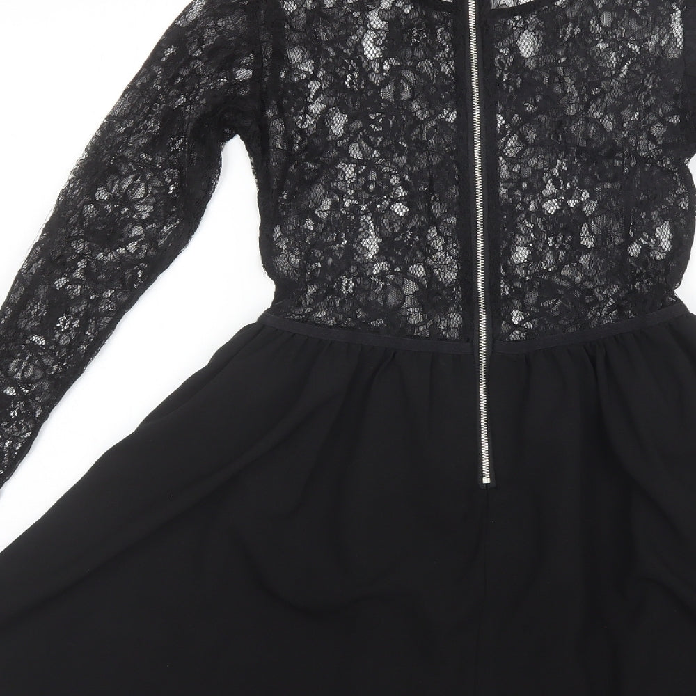 AFFAIR  Womens Black  Polyester Shift  Size 6  Round Neck