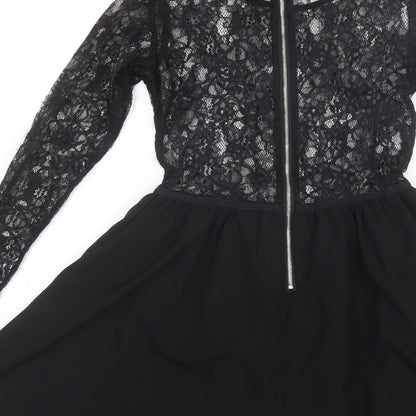 AFFAIR  Womens Black  Polyester Shift  Size 6  Round Neck