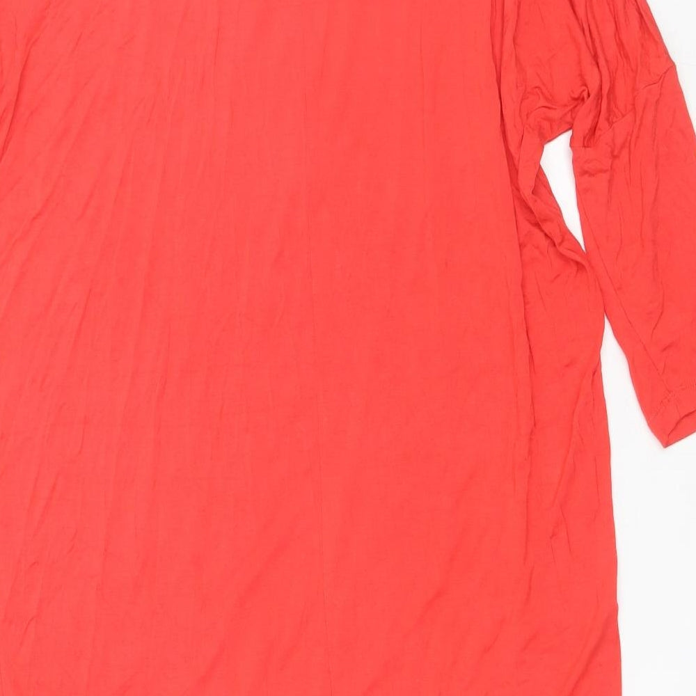 Vera Moda Womens Red  Viscose Shift  Size M  Round Neck