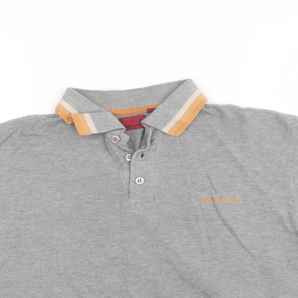 Pierre Cardin Mens Grey  Cotton  Polo Size M Collared