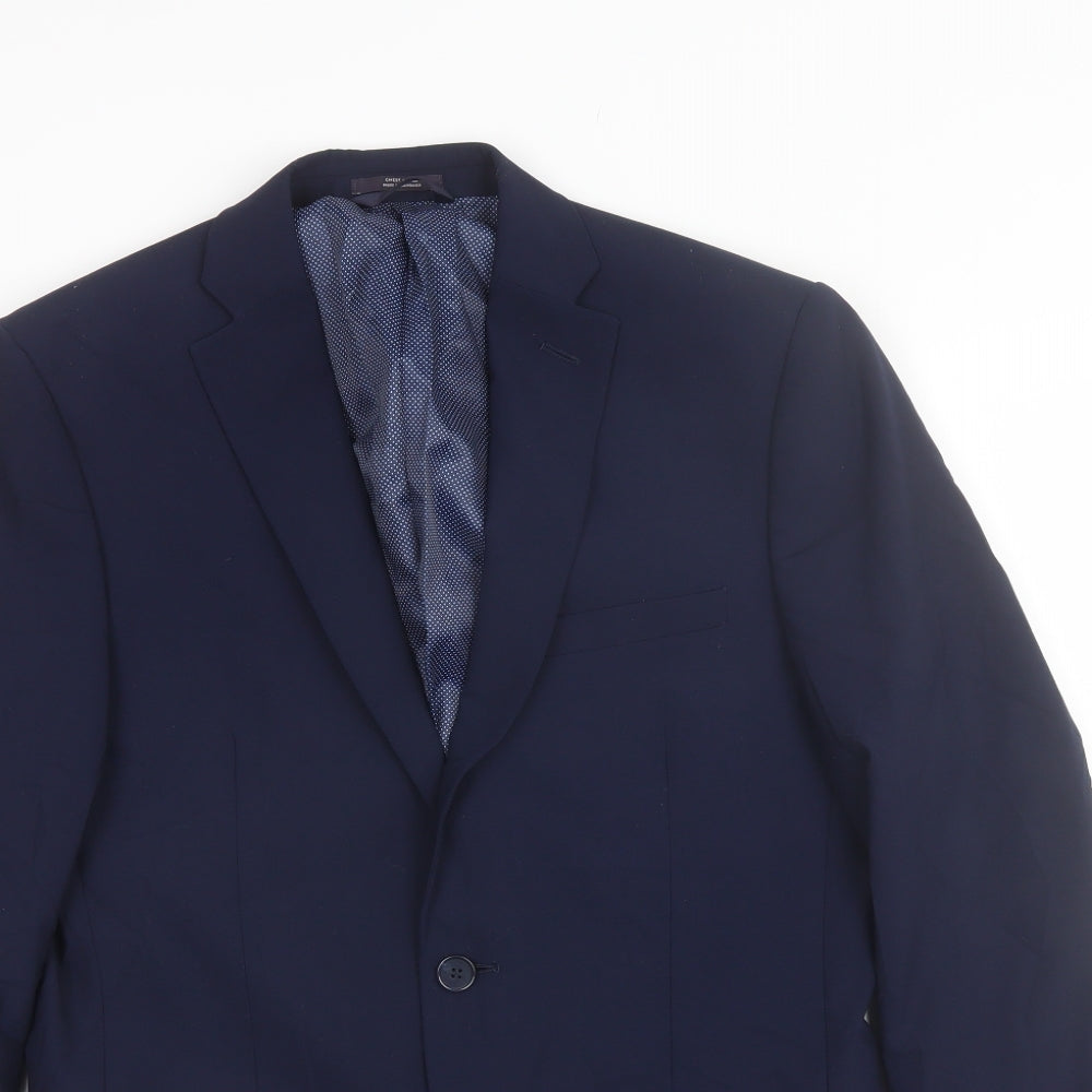 Mens UK Size 38 Marks and Spencer Regular Blue Suit Jacket
