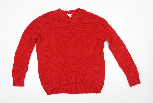 Womens UK Size S H&M Red Pullover Jumper