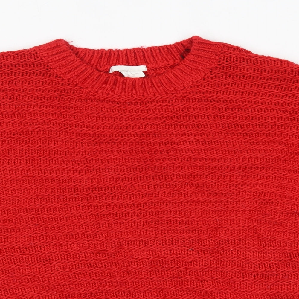 Womens UK Size S H&M Red Pullover Jumper
