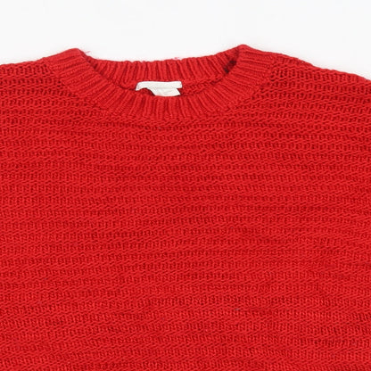 Womens UK Size S H&M Red Pullover Jumper