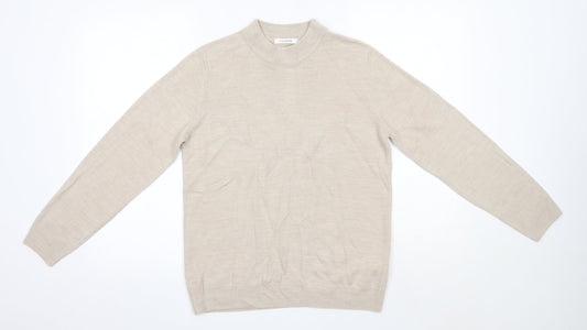 Womens UK Size 14 M&S Beige Pullover Jumper