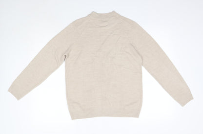 Womens UK Size 14 M&S Beige Pullover Jumper