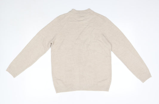 Womens UK Size 14 M&S Beige Pullover Jumper