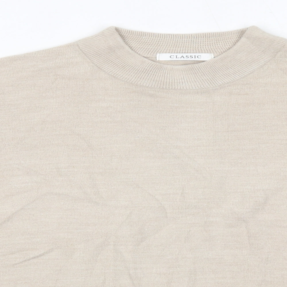 Womens UK Size 14 M&S Beige Pullover Jumper