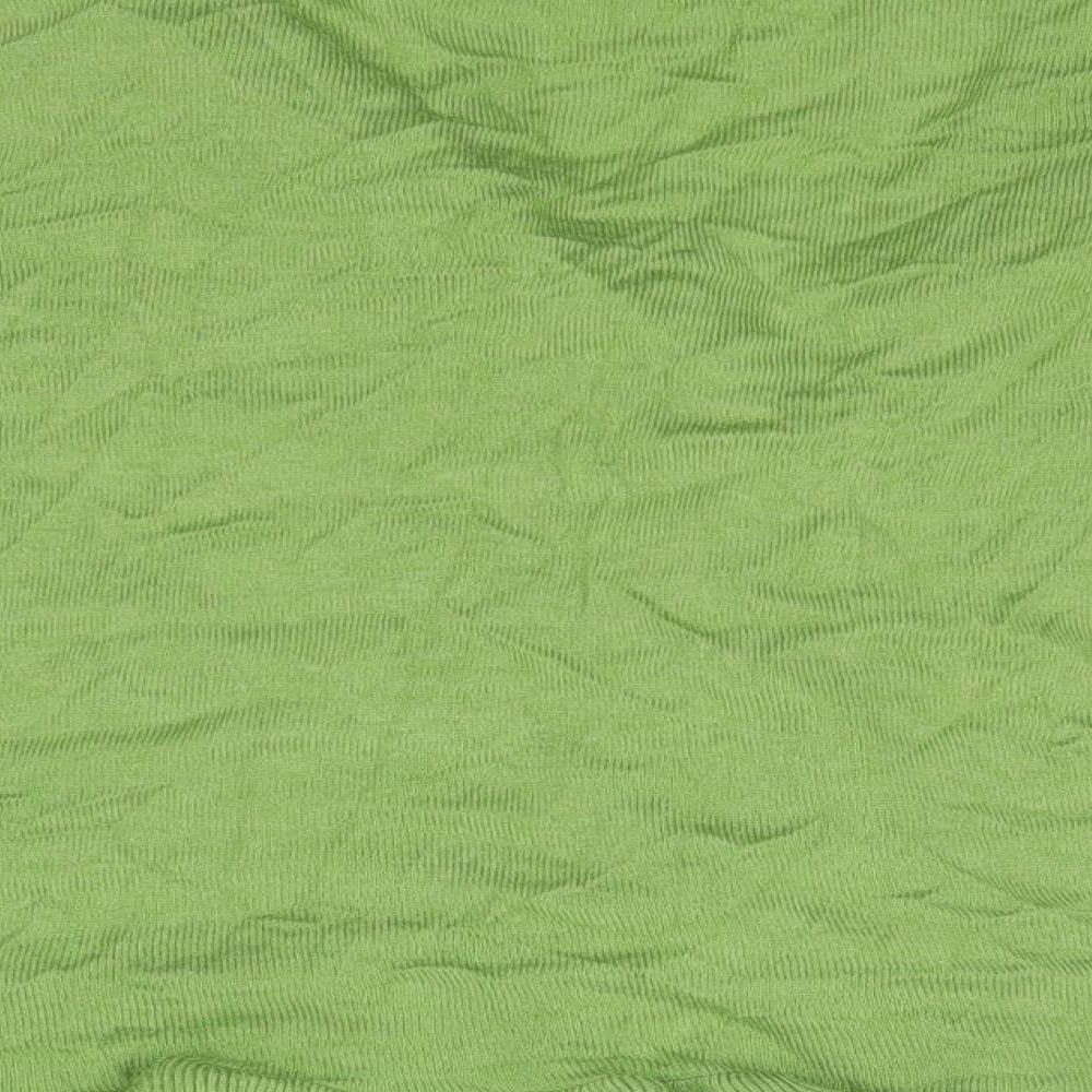 Autonomy Womens Green  Cotton Basic Blouse Size 14 V-Neck