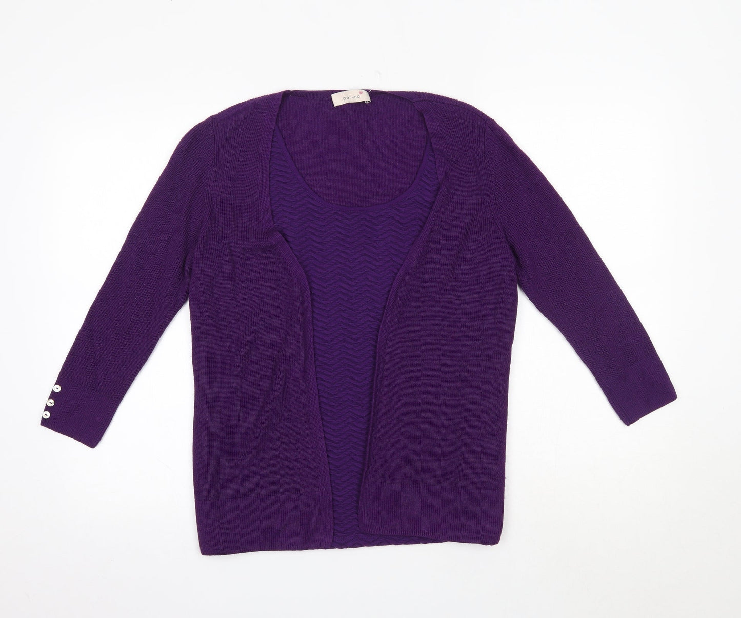 Womens UK Size 14 M&S Purple Cardigan Jumper