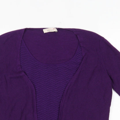 Womens UK Size 14 M&S Purple Cardigan Jumper